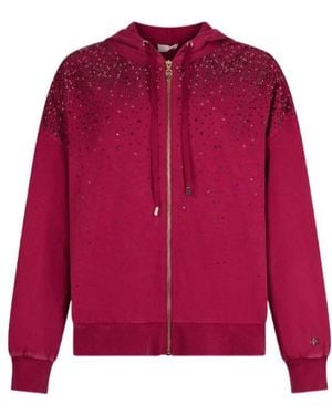 Liu Jo Crystal Zip-Up Hoodie - Red