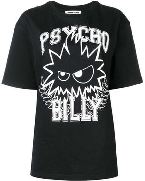 McQ Psycho Billy Cartoon Printed T-Shirt - Black