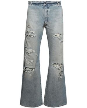Amiri Distressed Bootcut Jeans - Blue