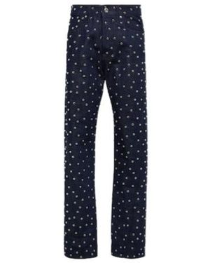 Lanvin Studded Straight Jeans - Blue
