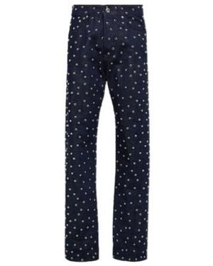 Lanvin Studded Straight Jeans - Blue