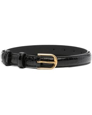 Nili Lotan Buckle Adjustable Belt - White
