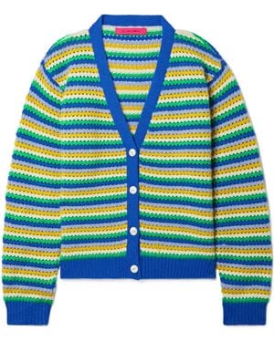 The Elder Statesman Hollow-Knit Cardigan - Blue