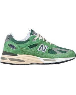 New Balance 991V2 Lace-Up Trainers - Green