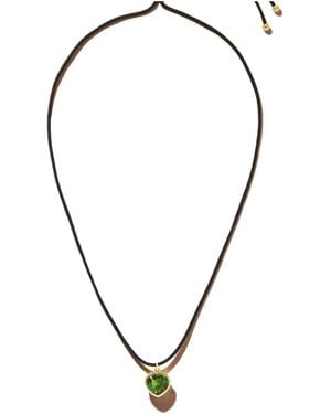 Ileana Makri Diamond And Cord Necklace - Metallic
