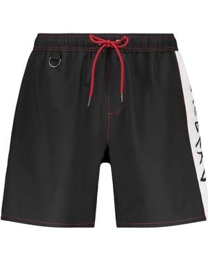 Iceberg Logo Panel Swim Shorts - Black
