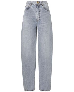 Zimmermann Natura Oversized Barrel Jeans - Gray