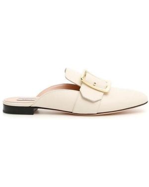Bally Flat-Soled Muller Shoes - White