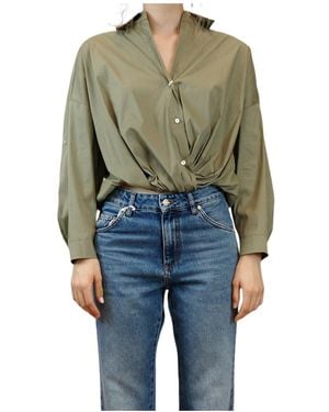 iBlues Button-Down Pleated Shirt - Blue