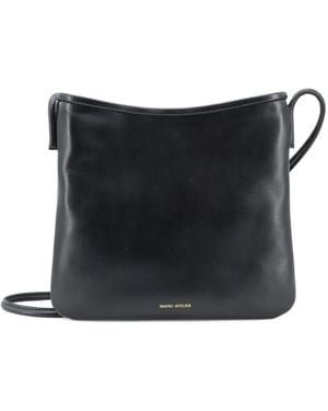 MANU Atelier Logo-Letter Shoulder Bag - Black