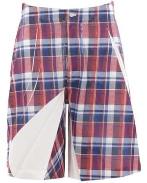 Comme des Garçons Comme Des Garçons Checked Shorts - Red