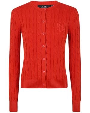 Ralph Lauren Long-Sleeved Knitted Cardigan - Red