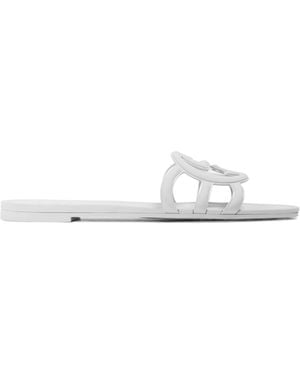 Gucci Logo Slippers - White