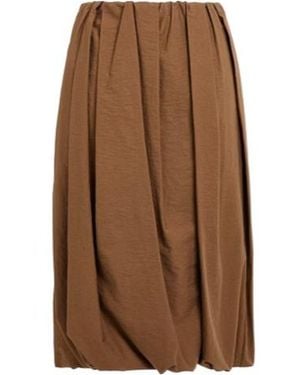 Brunello Cucinelli Pleated Balloon Skirt - Brown