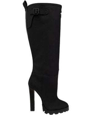 DSquared² Logo Patch Knee-Length Boots - Black