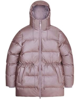 Rains Long-Sleeved Hooded Cotton Jacket - Purple