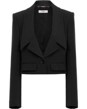 Chloé Heritage Wool Gabardine Tailored Jacket - Black