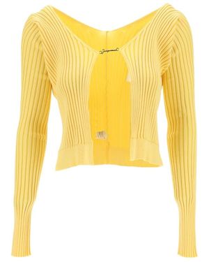 Jacquemus La Maille Pralù Longue Cardigan - Yellow