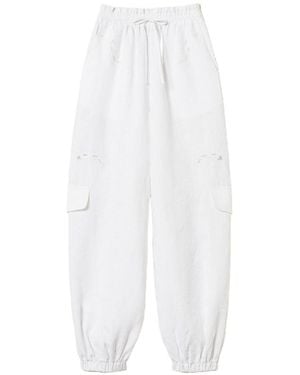 Twinset Embroidered Cargo Sweatpants - White