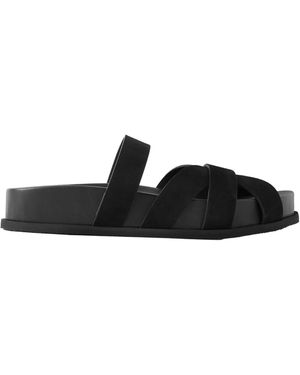 Neous Ibor Round Head Slippers - Black
