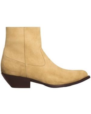 Celine Leon Zipped Boot - Natural