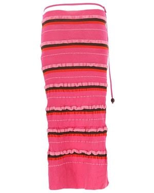 Jacquemus La Jupe Maille Concha Midi Skirt - Pink