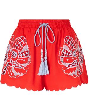 FARM Rio Drawstring Shorts - Red
