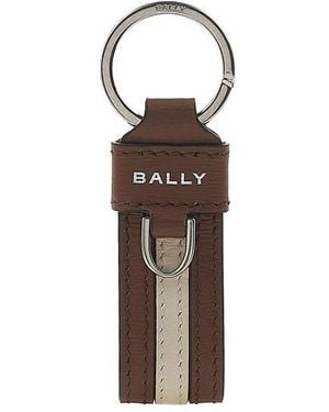 Bally Suture Detail Key Chain - Brown