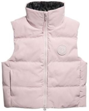 Canada Goose Grandview Tone-Toned Circular Short Down Vest - Pink