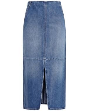 Tommy Hilfiger Logo Denim Skirt - Blue