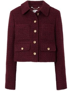 Altuzarra Astley Cropped Tweed Jacket - Red