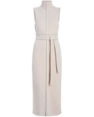 Proenza Schouler Zip Belted Knit Zola Dress - White