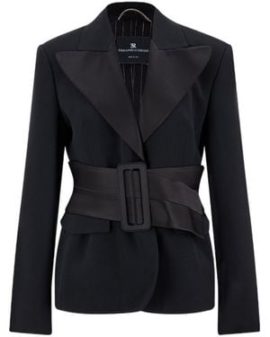 Ermanno Scervino Short Lapel Blazer - Black