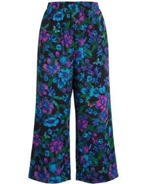 Gucci Printed Silk Leisure Pants - Blue