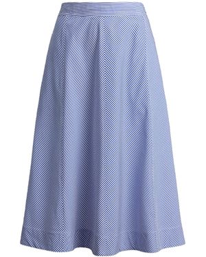 Ralph Lauren Stripes Midi Skirt - Blue