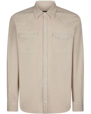 Dondup Long-Sleeve Shirt - Natural