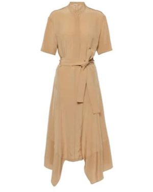 Stella McCartney Silk Crepe De Chine Shirt Dress - Natural