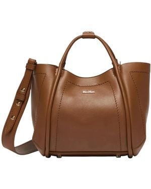 Max Mara Logo Shoulder Bag - Brown