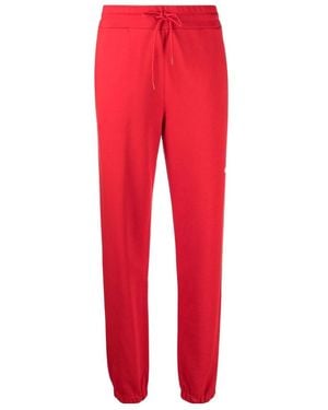MSGM Logo Printed Drawstring Sweatpants - Red