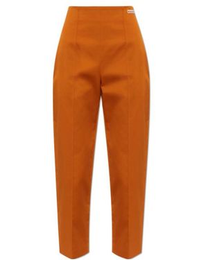 Marni Logo Patch Pants - Orange