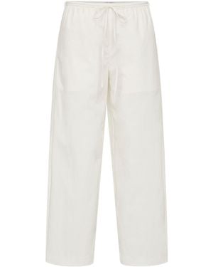 St. Agni Lace-Up Casual Pants - White