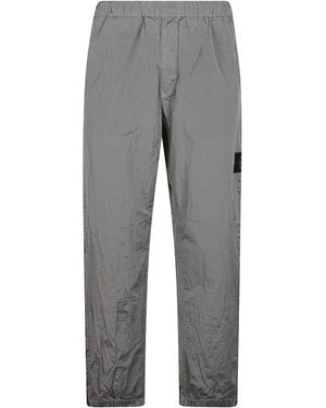 Stone Island Casual Trousers With Elastic Waist - Grey