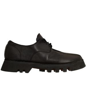 Guidi Zoomorphic Derby Shoe - Black