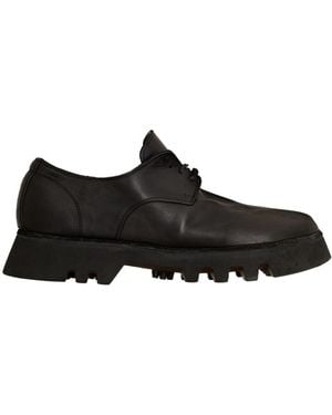 Guidi Zoomorphic Derby Shoe - Black