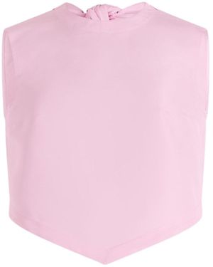 Patou Scarf Faille Top - Pink