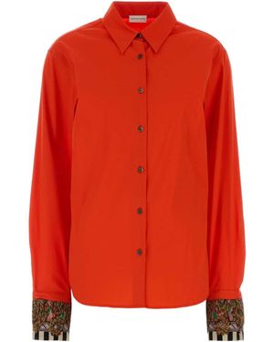Dries Van Noten Chloris Cuffed Shirt - Red