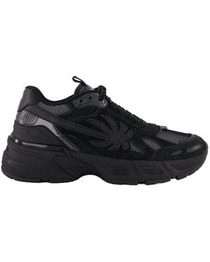 Palm Angels Palm Tree Patch Chunky Sole Trainers - Black