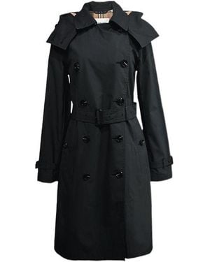 Burberry Long-Sleeved Trench Coat - Black