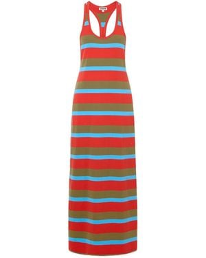 STAUD Striped Maxi Dress - Red