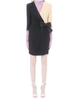 Valentino Bow-Detail Midi Dress - Black